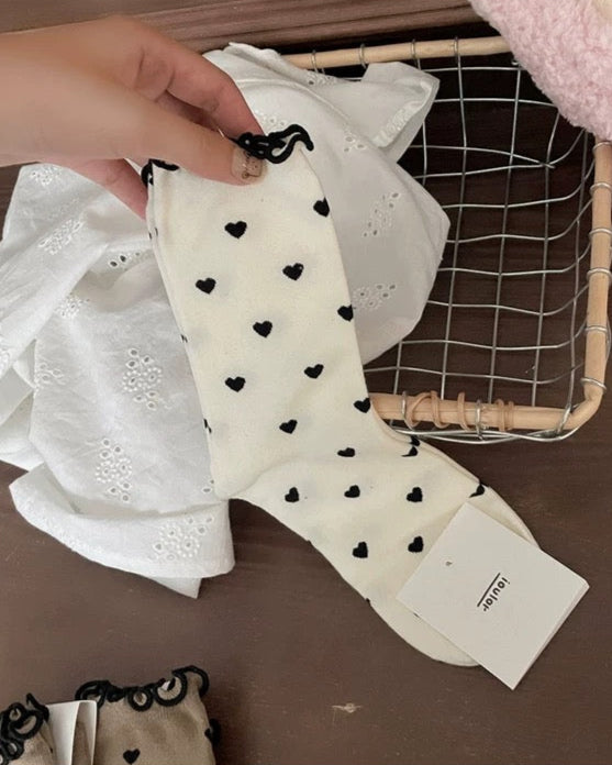 Petit Heart Frill Socks