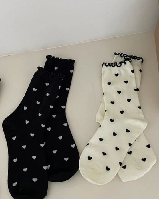 Petit Heart Frill Socks