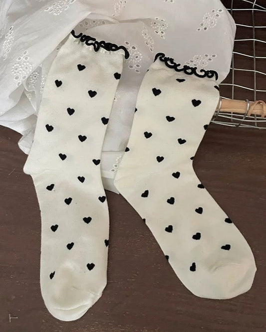 Petit Heart Frill Socks
