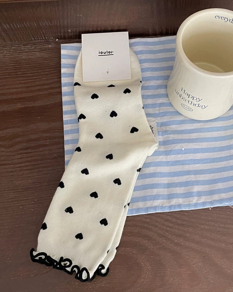 Petit Heart Frill Socks