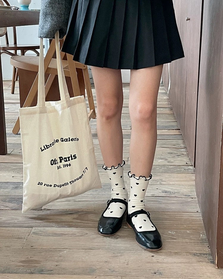 Petit Heart Frill Socks